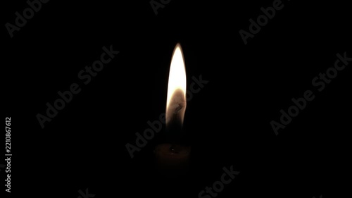 candle on black background