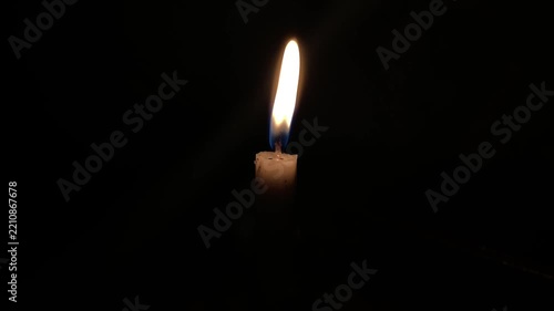 candle on black background