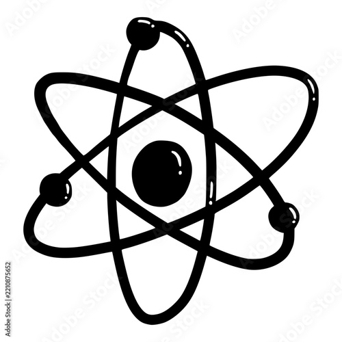 data science line with orbs icon hand drawn illustration