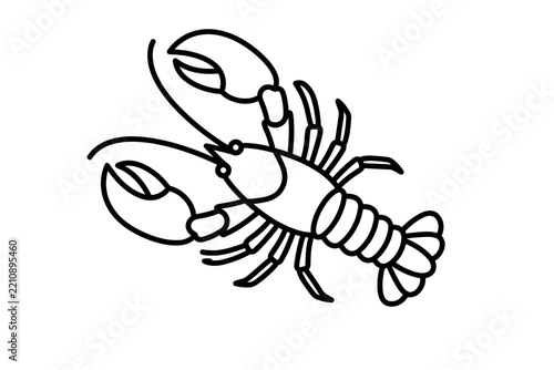 Minimalist Lobster Vector Illustration