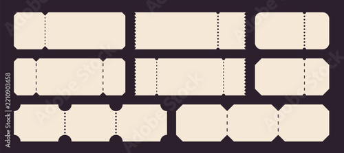 Ticket Stub Set Coupon Template