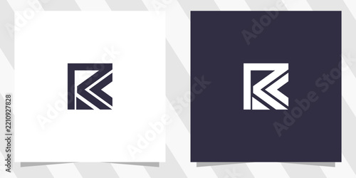 letter rk kr logo design vector