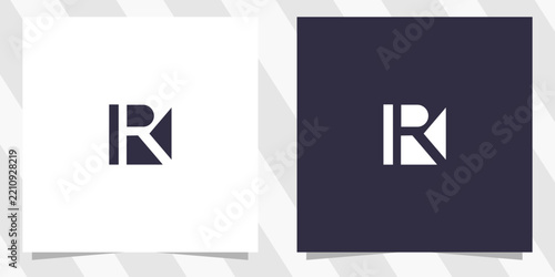 letter rk kr logo design vector
