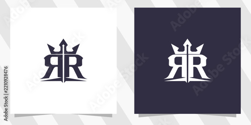letter rr logo design vector