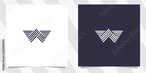 letter w logo design vector