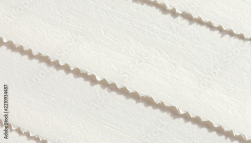 Handmade Paper Strips with Deckle Edges and Laid Chain Lines Texture
