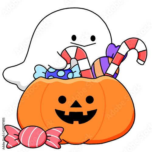 ゆるかわハロウィン｜お菓子とおばけ
