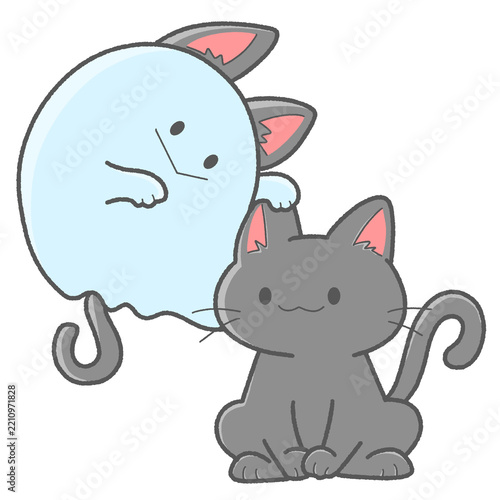 ゆるかわハロウィン｜黒猫になったおばけ