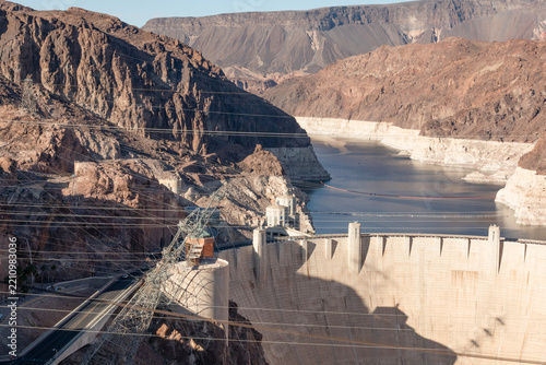  Hoover Dam,  located on the Colorado River between the U.S. states of Nevada and Arizona. 