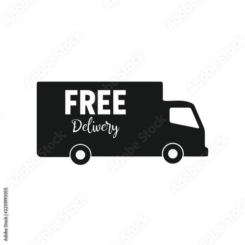 Free delivery truck icon for websites and apps