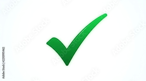 Green Checkmark Symbol Signifying Approval or Success.