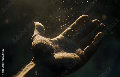 Hands in darkness reaching out, mysterious, dramatic, light, shadow, hope, moody.

