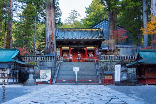 日本の風景・秋　栃木　世界遺産　紅葉の日光東照宮　表門