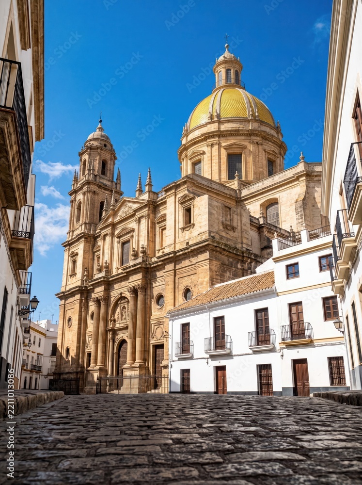Fototapeta premium Spain Cadiz Cathedral Coastal Cathedral Landscape