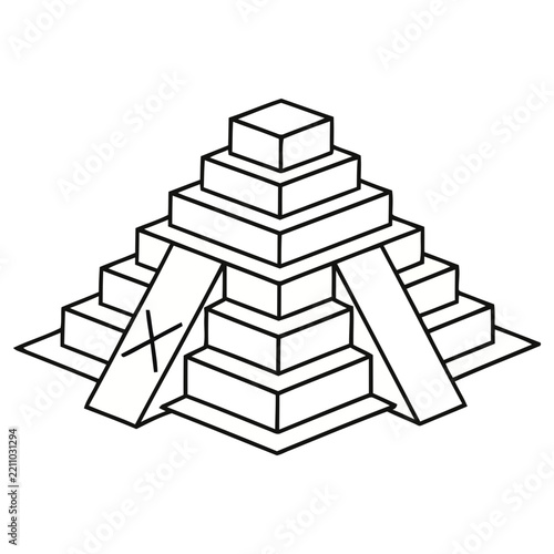 Step pyramid illustration