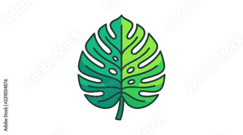 Stylized Green Leaf Illustration
