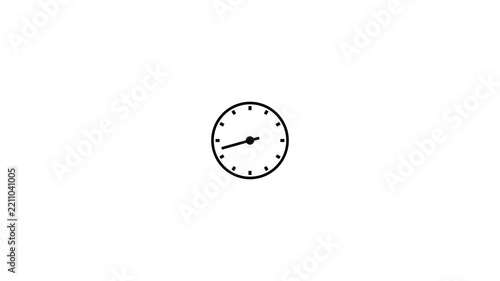 Timelapse of spinning clock animation in 12 Hour. Seamless motion animated footage. White colored watch with hands move quickly.4k video