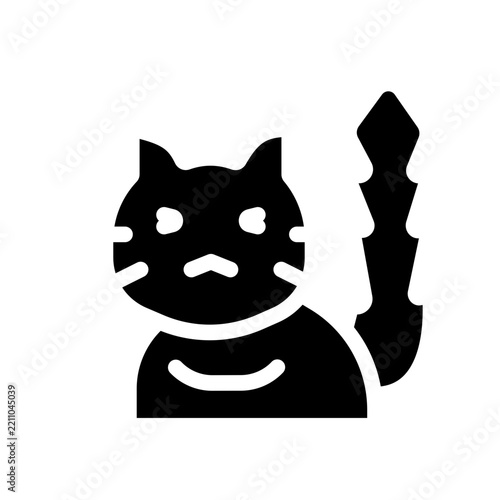 Scared Cat A playful and modern glyph icon crafted for pet lovers, animal themed websites, mobile apps, UI/UX projects, social media, presentations, and creative digital products.