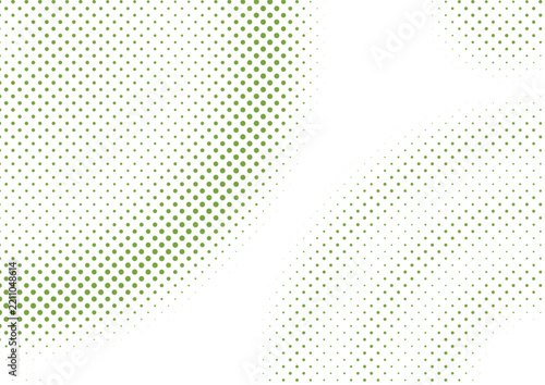 Yellow-Green Halftone Dot Organic Wave Vector Background Design