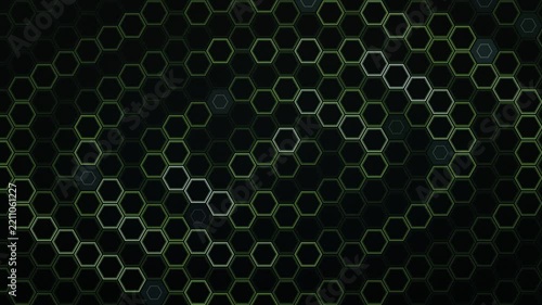 Abstract Glowing Hexagon Energy Lattice Loop Animation For Tech And Cybersecurity Backgrounds