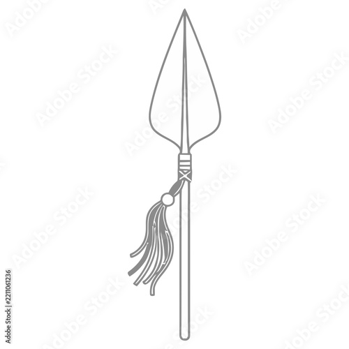 Spear with tassel