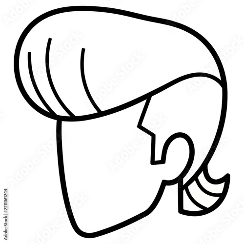 Stylized Head Profile