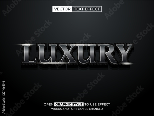 Luxury Silver Metallic Text Effect