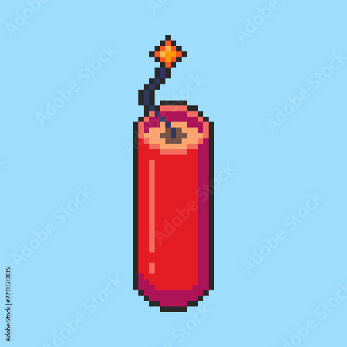 Pixel art Dynamite Stick game asset design
