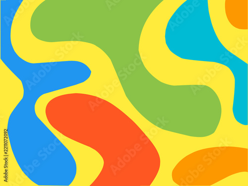 Abstract colorful line illustration. Hand drawn random colorful lines.	