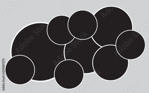 9 photo collage template. vector illustration