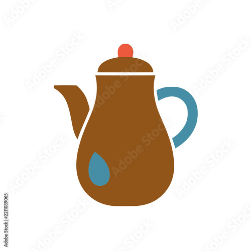 Stylized Teapot with Spout and Handle
