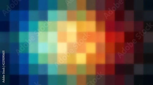 Abstract background with vibrant multicolored square blocks in a gradient pattern