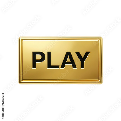 Gold Play Button Transparent Background
