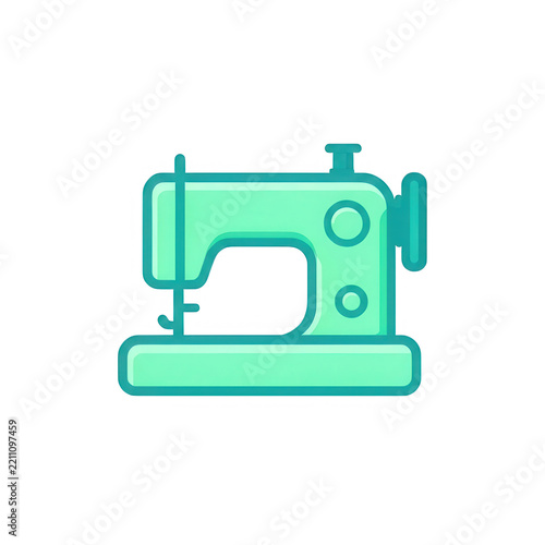 Teal Sewing Machine Icon Transparent Background