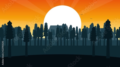 sunrise in the mountains