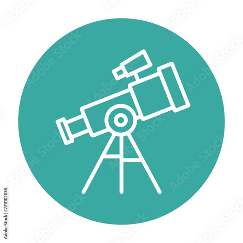 Telescope on tripod stand for astronomy and stargazing