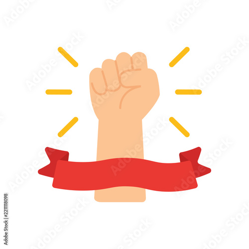 Victory Raised Fist Champion Celebration Icon