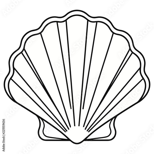 Scallop Shell Outline