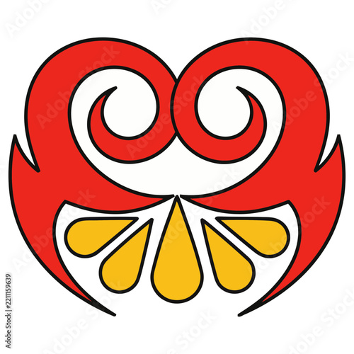 Red and yellow abstract design