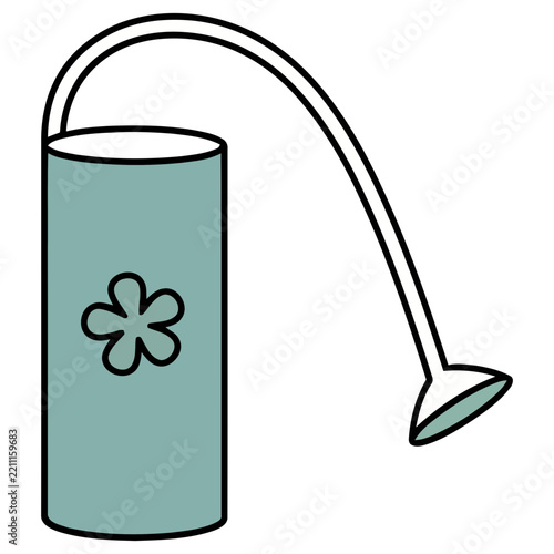 Watering can with flower design