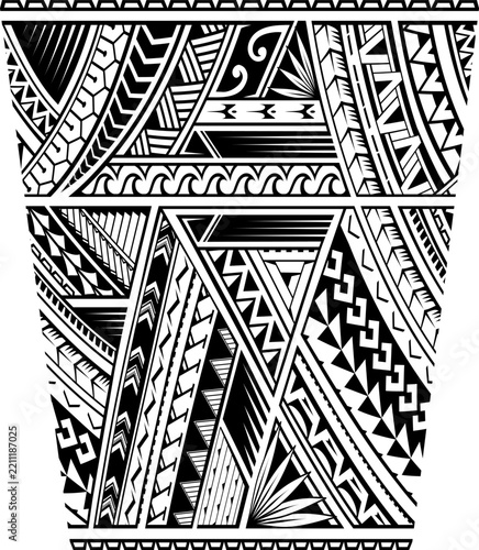 Tribal sleeve design in traditional Polynesian style