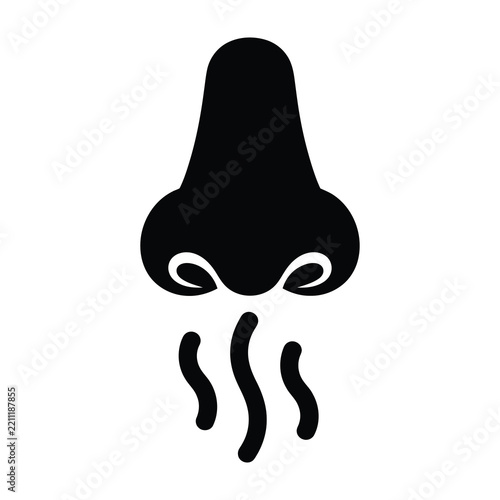 Black nose with steam coming out nostrils cold weather