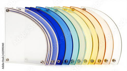 Colorful translucent panels showcase a vibrant light spectrum