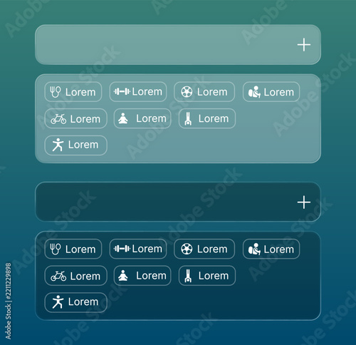 notification Search with Liquid glass style
