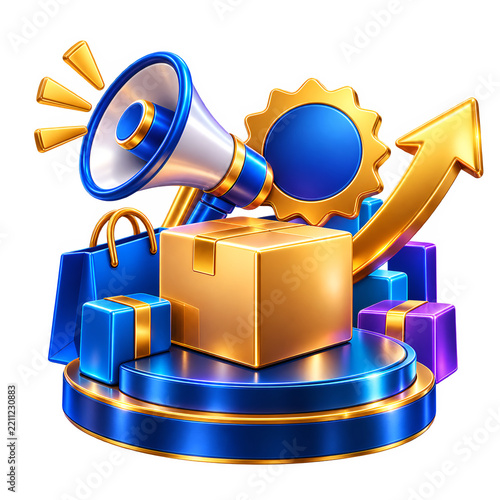 3D Product Promotion and Sales Icon