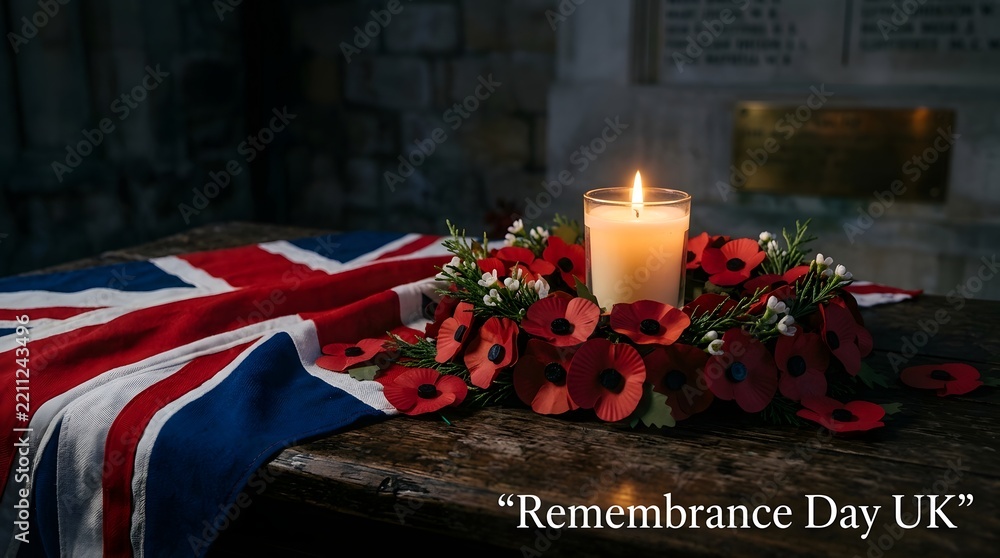 Obraz premium Honoring the fallen a remembrance day reflection in the uk remembering sacrifices and paying respects to those who served and gave their