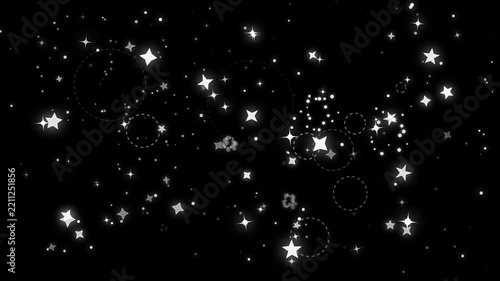 Sparkling starry night sky background with glowing stars