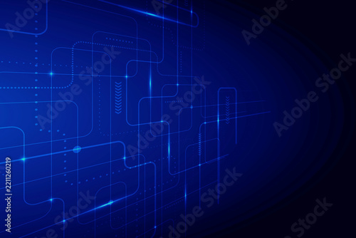  Abstract technology futuristic concept glowing blue lines