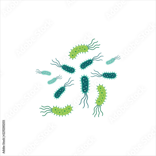 Cartoon Bacteria Microorganisms Scientific Vector