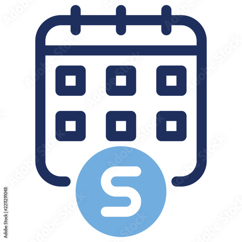 Payday Calendar Salary Date Schedule Duo Tone Icon